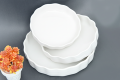 Set of 3 Hand-Painted Colorful Ceramic Nesting Serving Plates