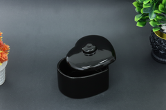 Hand-Painted Colorful Ceramic HeartShaped Jewelery Box with Lid