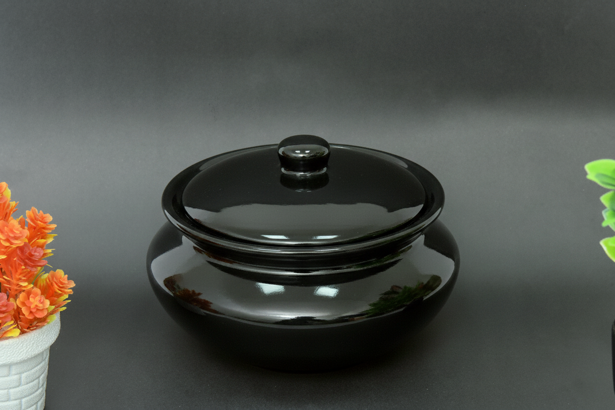 Hand-Painted Colorful Ceramic Covered Serving handi