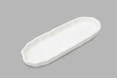 Hand-Painted Colorful Long Oval Ceramic Dish | Floral Motif Serving Tray