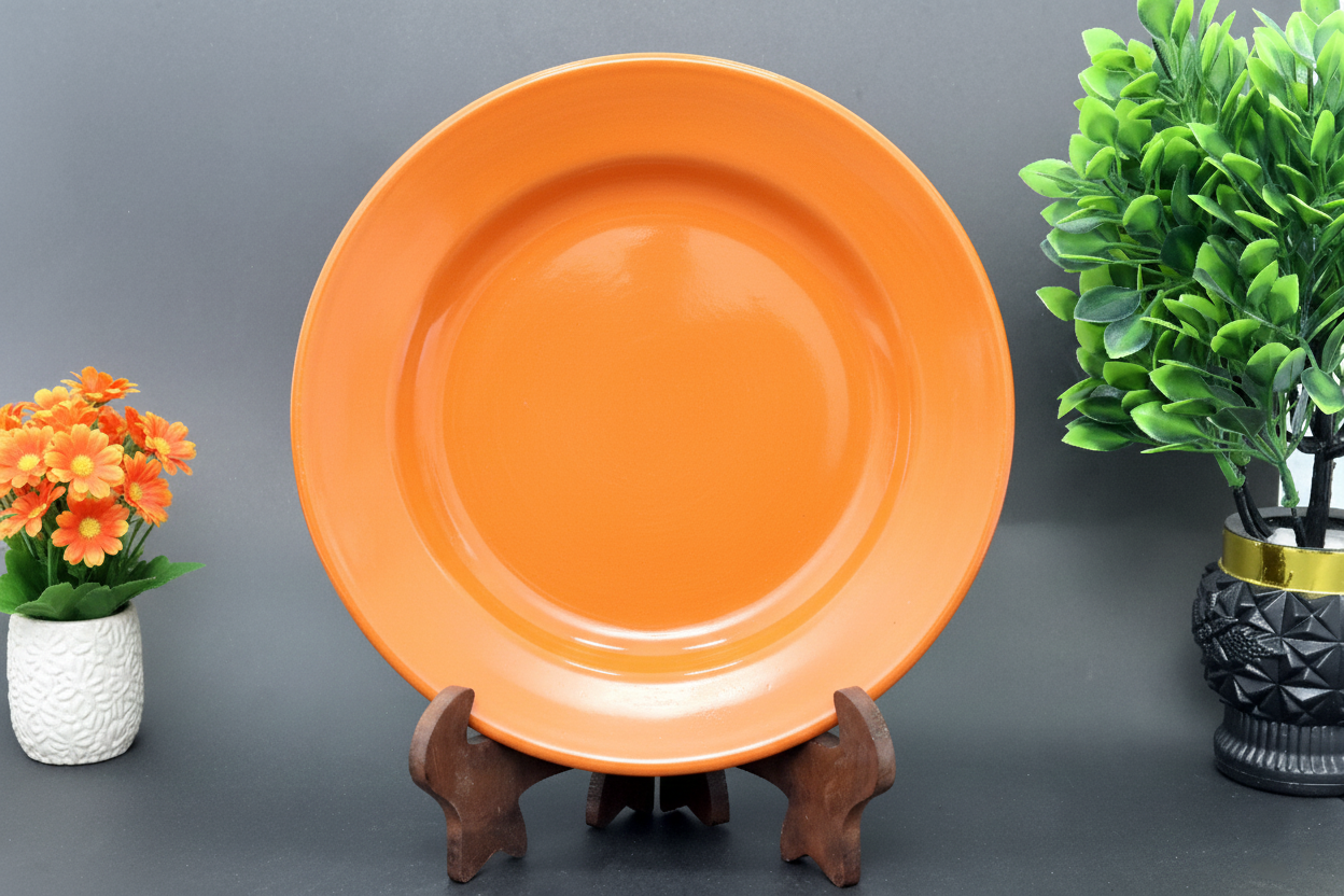 Hand-Painted Colorful Round Ceramic Dinner Plate