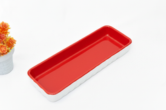 Hand-Painted Colorful Long Rectangular Ceramic Serving Dish/Tray