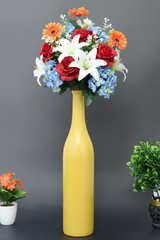Hand-Painted Colorful Tall Decorative Ceramic Bottle Vase