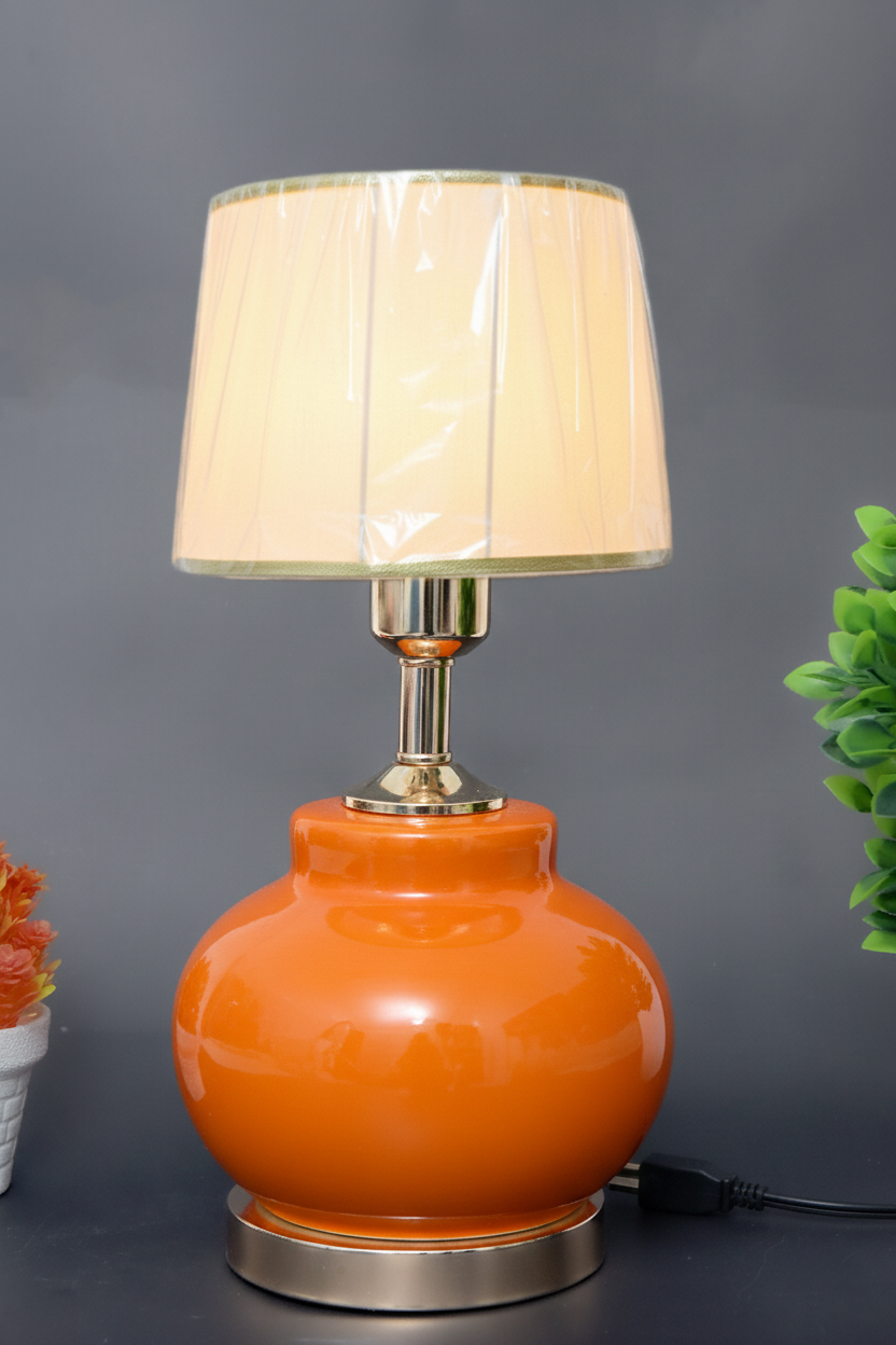 Hand-Painted Colorful Ceramic Small Table Lamp Base