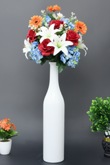 Hand-Painted Colorful Tall Decorative Ceramic Bottle Vase