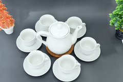 Set of 13 Hand-Painted Colorful Ceramic Teapot and Tea cup with Saucers Set