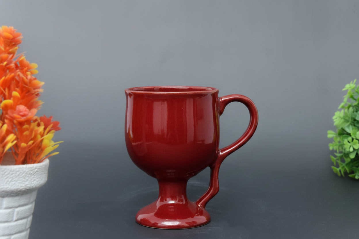 Hand-Painted Colorful Pedestal Mug