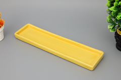 Hand-Painted Colorful Extra-Long Narrow Rectangular Ceramic Serving Tray