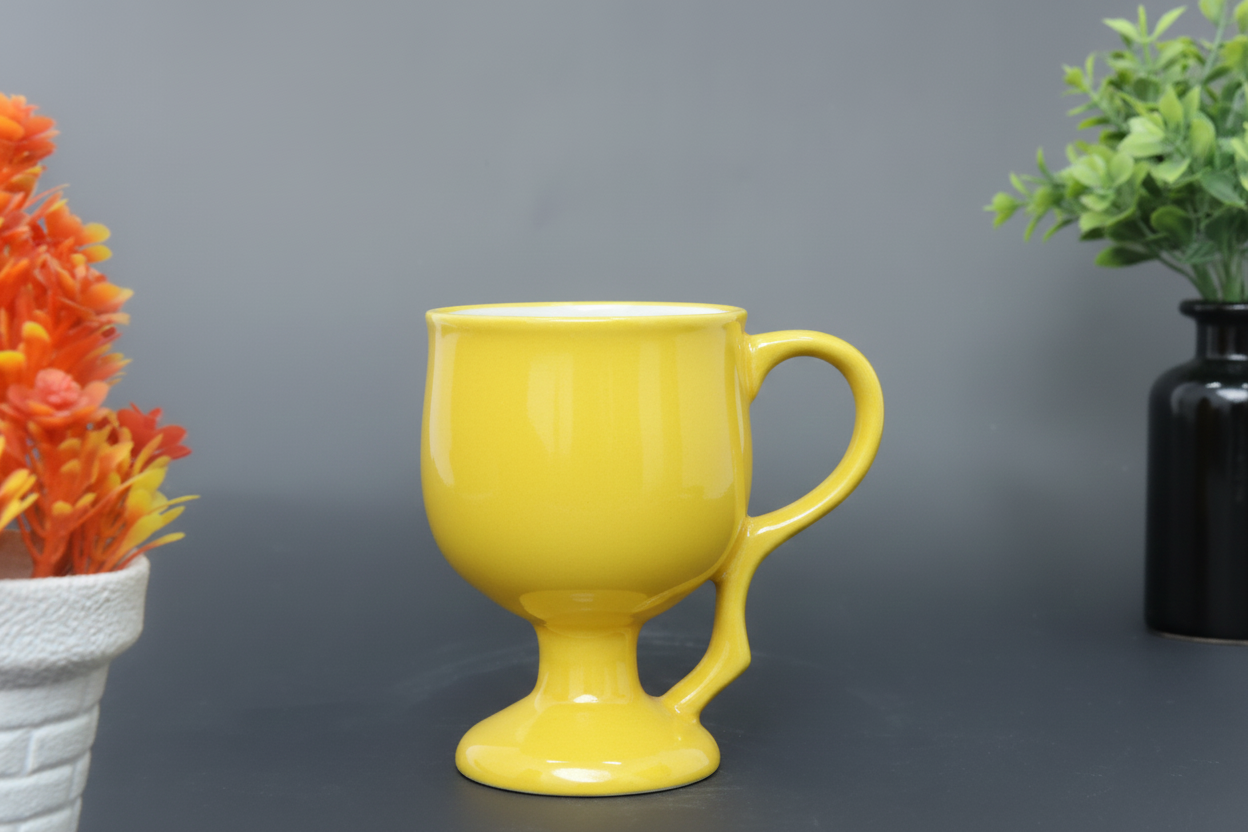 Hand-Painted Colorful Pedestal Mug