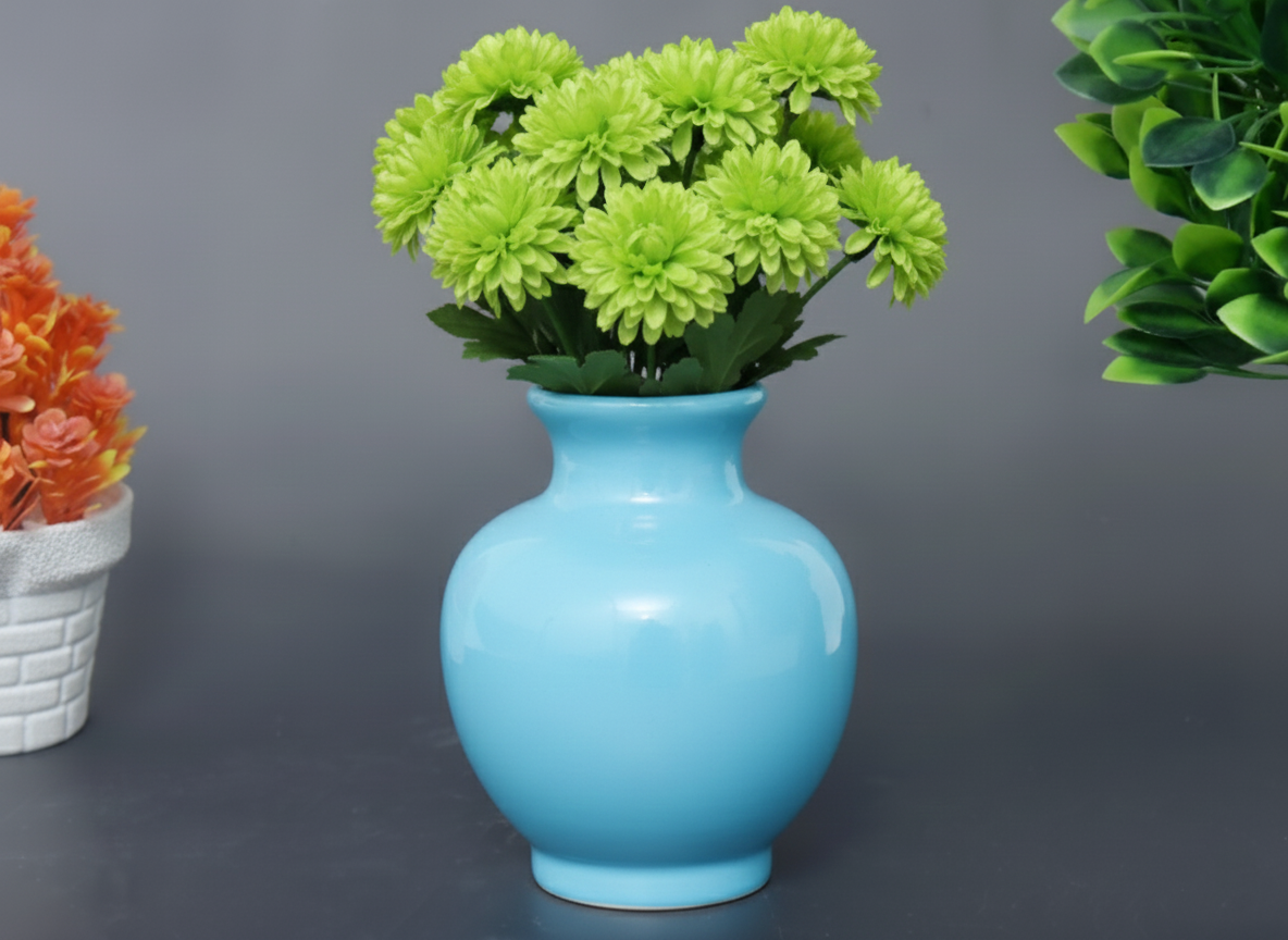 Hand-Painted Colorful Decorative Ceramic Bud Vase