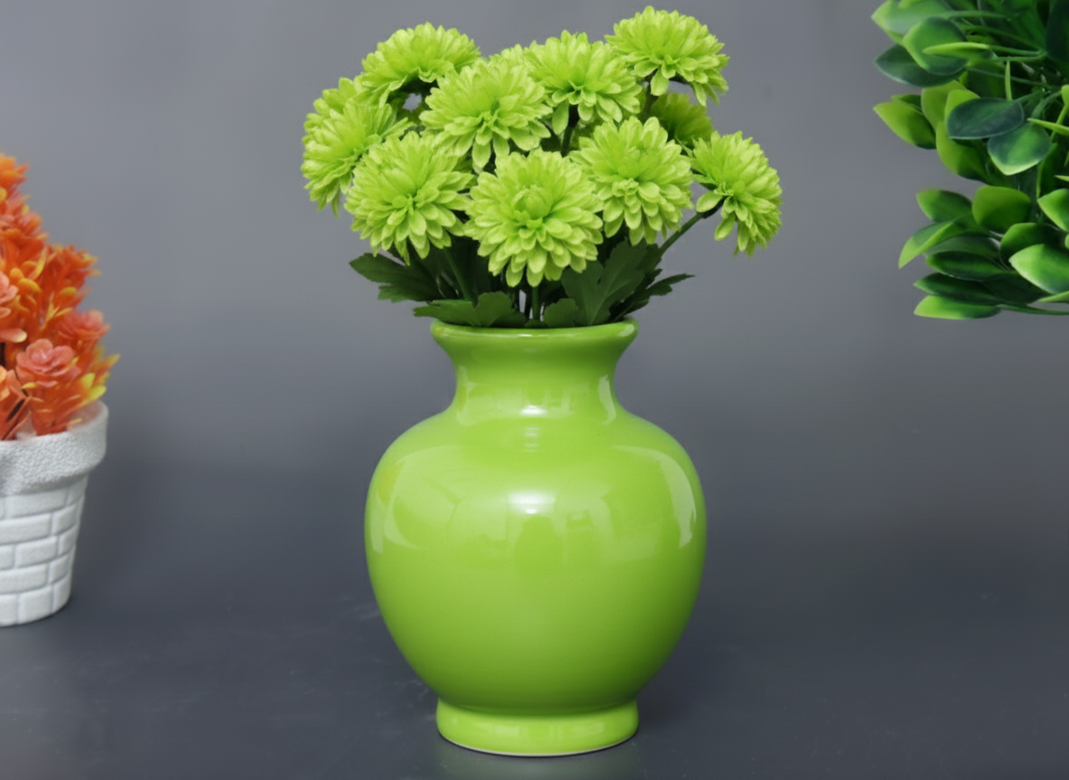 Hand-Painted Colorful Decorative Ceramic Bud Vase