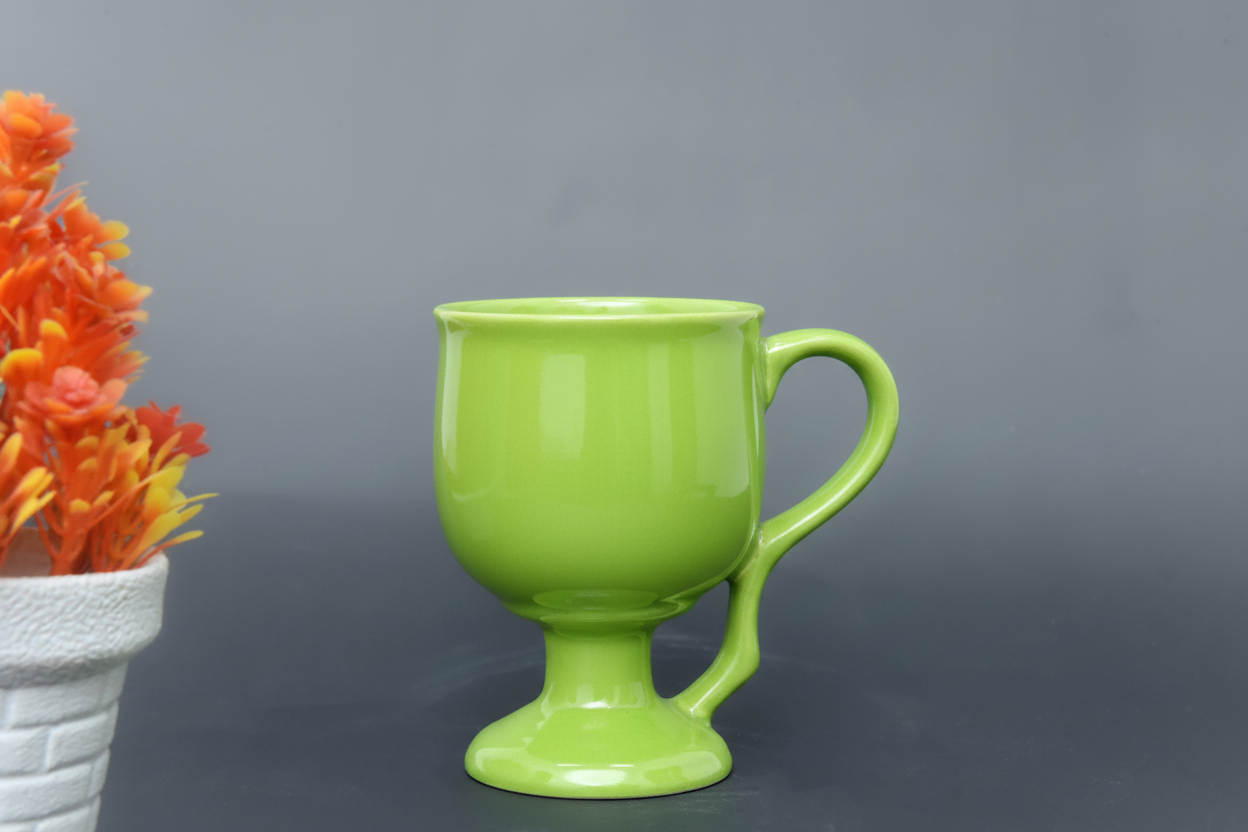 Hand-Painted Colorful Pedestal Mug