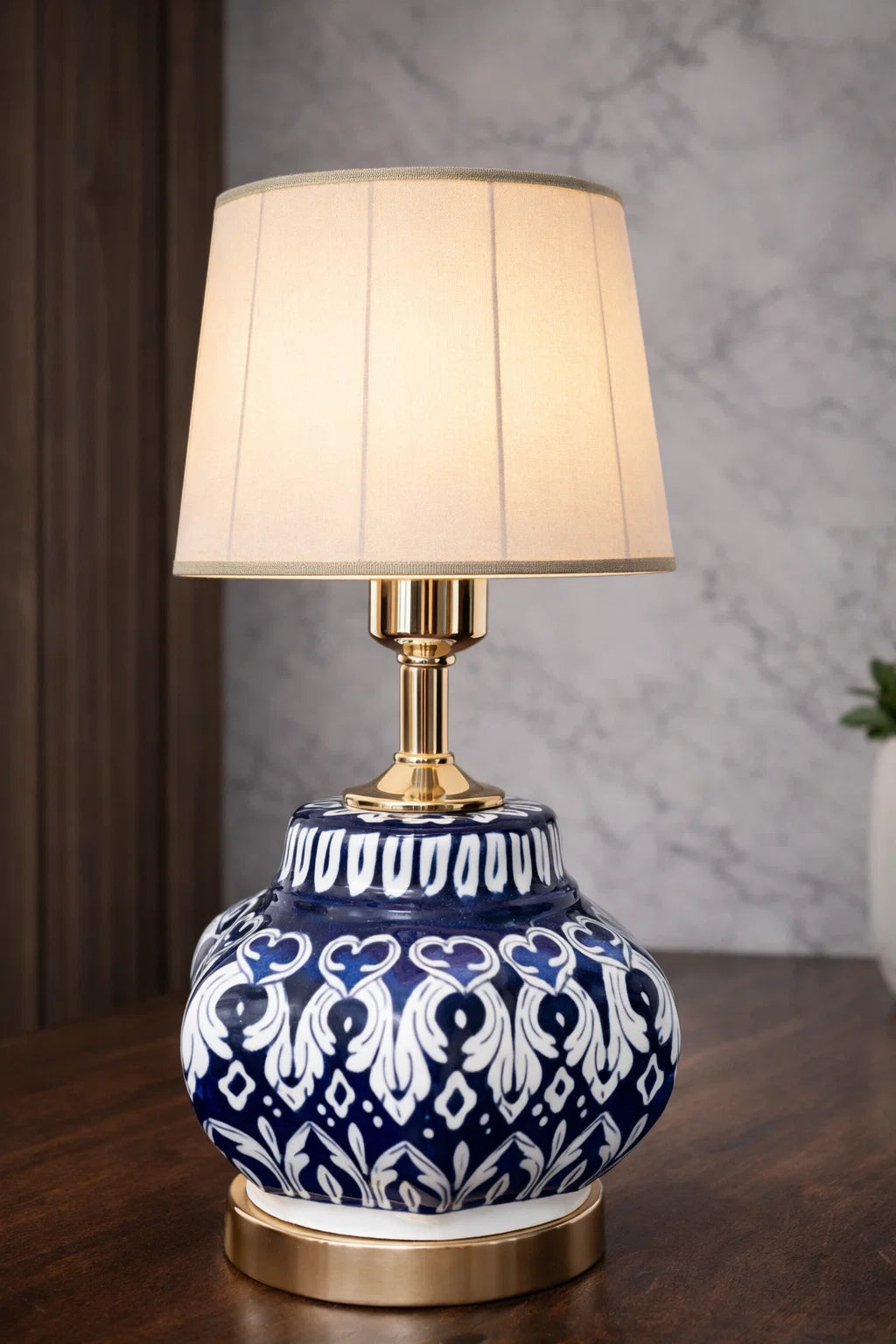 Hand-Painted Colorful Ceramic Small Table Lamp Base